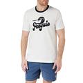 ORIGINAL PENGUIN Herren KNT Graph Tee beflockt Wave T-Shirt, Bright White, XL