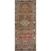 Clearance Brown Hamedan Persian Runner Rug Hand-knotted Wool Carpet - 3'2" x 8'7"