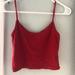 Brandy Melville Tops | Brandy Melville Red Ribbed Crop Tank | Color: Red | Size: Os