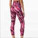 Lululemon Athletica Pants & Jumpsuits | Lululemon Wunder Train Everlux Pink Print High Rise Leggings | Color: Black/Pink | Size: 6