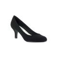 Wide Width Women's Passion Pumps by Easy Street® in Black Suede (Size 11 W)