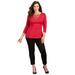 Plus Size Women's Curvy Collection Crisscross Top by Catherines in Classic Red (Size 1XWP)