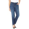 Plus Size Women's Right Fit® Moderately Curvy Modern Slim Leg Jean by Catherines in Bombay Wash (Size 22 W)