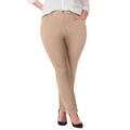 Plus Size Women's Sateen Stretch Curvy Pant by Catherines in Cappuccino (Size 18 WP)