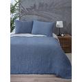 100% Cotton Muslin Throw Blanket, 4 Layers Bedspread, Soft Turkish Cotton Muslin Bed Cover, Reversible Coverlet, Indigo Blue (Full/Queen Size 91x95 - 230x240cm)