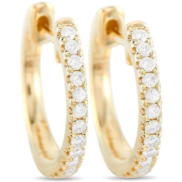 lb-exclusive-14k-yellow-0.22-ct-diamond-hoop-earrings---metallic---non-branded-earrings/