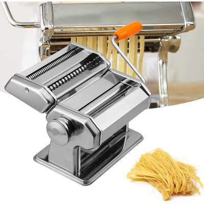 Swanew - Manuelle Nudelmaschine Edelstahl Pastamaker Nudeltrockner, Linguineaufsatz für Spaghetti, Image