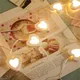 Guirlande lumineuse LED féerique en bois à piles 1M 2M lampe de saint-valentin Festival
