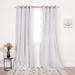 Aurora Home Star Punch Tulle Overlay Blackout Curtain Panel Pair