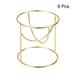 Air Plant Stand Holder, 6 Pcs Round Metal Air Plant Pot Container Gold