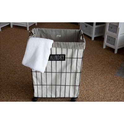 Rae Dunn Heavy Duty Laundry Hamper on Wheels - LAUNDRY