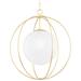 Lyla 1 Light Large Pendant - Aged Brass