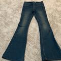 Free People Jeans | Free People Stretchy Denim Flare Pull On Jeans Slimming Comfortable And Sexy | Color: Blue | Size: 28