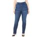 Plus Size Women's Right Fit® Curvy Modern Slim Leg Jean by Catherines in Bombay Wash (Size 34 W)
