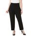 Plus Size Women's Right Fit® Curvy Slim Leg Pant by Catherines in Black (Size 18 W)