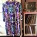 Free People Dresses | Fp Purple Floral Fiesta Dress Small Women Swing 3/4 Sleeve Free People Sundress | Color: Purple/White | Size: S