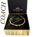 Coach Jewelry | Coach Horse & Carriage Double Chain Gold Tone Cuff Bracelet Nwt | Color: Gold | Size: Os