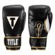 TITLE Boxeo Mexican Leather Training Gloves Quatro Hook & Loop Velcro Glove (16oz, Black/White)