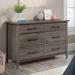 Union Rustic Freda 6 Drawer 50.9" W Double Dresser Wood in Gray/Brown | 31.85 H x 50.9 W x 18.15 D in | Wayfair BFF4E97920EB4E9D9045C1AF0BCCF6C0