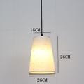 Lampe à Suspension Rétro Suspension Luminaire Abat-jour Textile Lustre Beige - Blanc Cassé