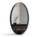 ANDY STAR Modern 24 x 36 Inch Oval Wall Hanging Bathroom Mirror, Matte Black - 18.7