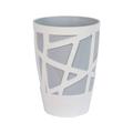 Vaso mosaic curve 13 cm fioriera mosaico interno esterno vari colori Idel Color: white - ash