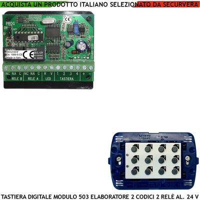 Tastiera Digitale Elettronica Interna Modulo 503 Kit Elaboratore Remoto Gestisce 2 Attivazioni