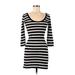 Express Casual Dress - Mini: Black Stripes Dresses - Women's Size Small