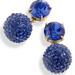 J. Crew Jewelry | J.Crew Pave Resin Clip-On Earrings - Retail $34.50 Nwt | Color: Blue | Size: Os