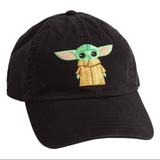 Disney Accessories | Disney Parks Star Wars Mandalorian The Child Baby Yoda Grogu Cap Hat Adjustable | Color: Black/Green | Size: Os