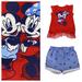 Disney Matching Sets | Girls Disney Junior Mickey & Minnie 2 Piece Flutter Tulle Top And Shorts Set 3t | Color: Blue/Red | Size: 3tg