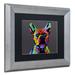 Trademark Fine Art 'French Bulldog Gray' Framed Graphic Art Canvas | 11 H x 14 W x 0.5 D in | Wayfair MT0936-S1114BMF