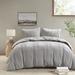 Mukul 3 Piece Cotton Gauze Waffle Weave Comforter Set Polyester/Polyfill/Cotton in Gray Laurel Foundry Modern Farmhouse® | Wayfair