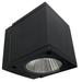 Sunlite 2-Light Black LED Decorative Cube Up and Down 1300 Lumen Outdoor Wall Lantern Light Sconce Fixture Warm White (3000K)