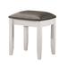 Purdy White Vanity Stool with Padded Seat