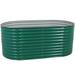 Sunnydaze Outdoor Stackable Galvalume Steel Raised Garden Bed - 79" Oval