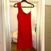 Gucci Dresses | Gucci Orange/Red One Shoulder Dress Viscose Small Loose Fitting Mid Calf Length | Color: Red | Size: S