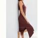 Anthropologie Dresses | Nwt Anthropologie Brown Seamed Asymmetrical Maxi Dress Size Medium | Color: Brown | Size: M