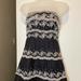 Free People Dresses | Free People Strapless Mini Dress Size 2 Black Eyelet And Lace | Color: Black/Cream | Size: 2