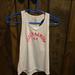 Under Armour Shirts & Tops | Girls Under Armour White Fitted Heat Gear Racer Back Tank Size Ymd | Color: Pink/White | Size: Mg