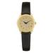 Women's Baylor Bears Personalized Gold Medallion Black Leather Wristwatch
