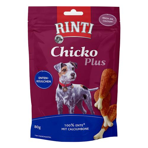 12x80g RINTI Chicko Plus Entenkeulchen Hundesnacks