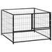 VidaXL Outdoor Dog Kennel Large Dog Crate Dog Cage Exercise Playpen Steel Metal in Black | 27.56 H x 39.4 W x 39.37 D in | Wayfair 150789