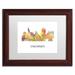 Trademark Fine Art 'Cincinnati Ohio Skyline WB-1' Framed Graphic Art on Canvas Canvas, Wood | 0.5 D in | Wayfair MW0358-W1114MF