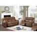 Red Barrel Studio® 2 Piece Faux Leather Reclining Living Room Set Faux Leather in Brown | 41 H x 86 W x 39 D in | Wayfair Living Room Sets