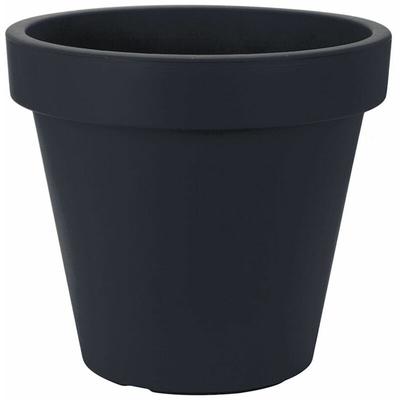 XS Kunststoff Pflanzkübel klein - 25 cm/anthrazit - Blumenkübel rund für Außen und Innen Image