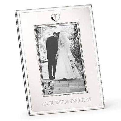 Roman 76919 - 8.5"H SILVER W/HEART FRAME (19164) Photo Frames