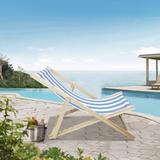Outdoor Populus Wood Striped Sling Chair