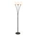 Elk Home Boudreaux Black With Frosted Glass Globe 3 Light Floor Lamp