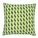 Jiti Indoor Green Transitional Ikat Patterned Quilted Cotton Accent Square Throw Pillows 18 x 18